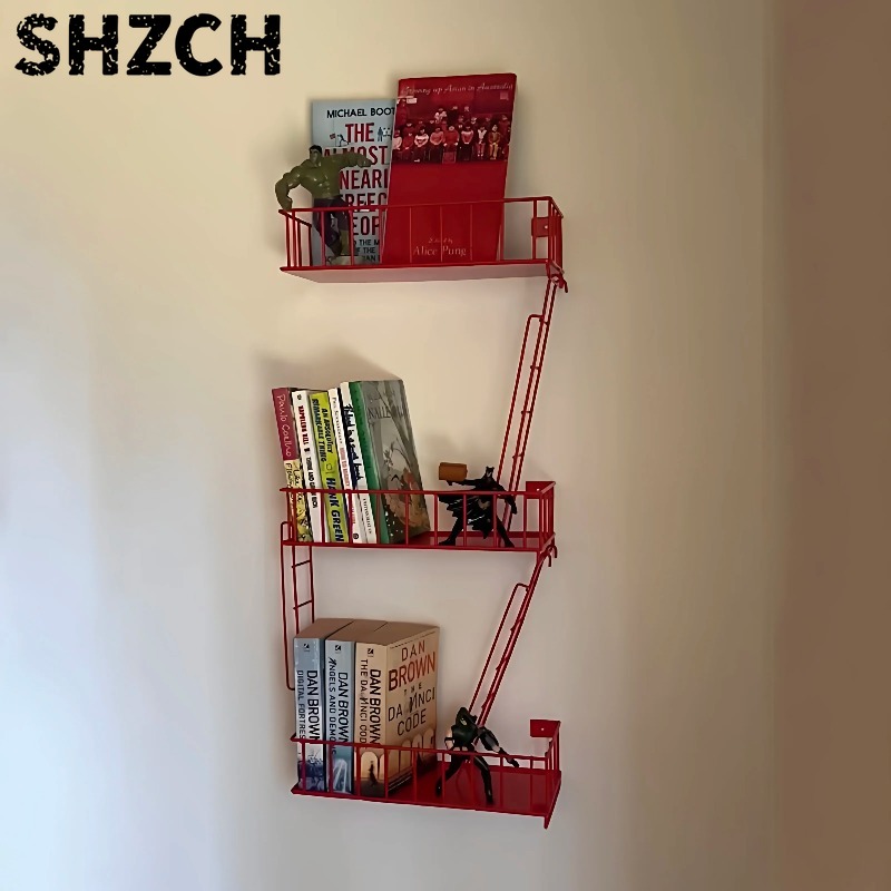 Fire Escape Ladder - Półka ścienna w stylu drabinki ewakuacyjnej,